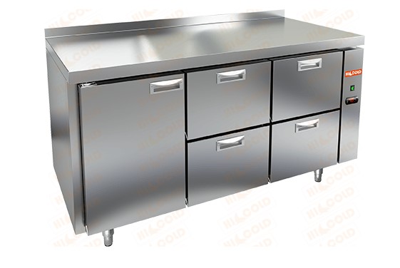 Морозильный стол HICOLD SN 122/BT P, без агрегата, 4 ящика, 1 дверь (-18...-10°)